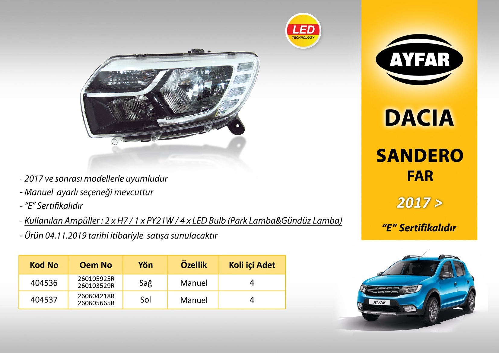 FAR%20SOL%20404537%20LOGAN%20MCV%20SANDERO%20(17-)%20(LEDLİ)%20MOTORSUZ