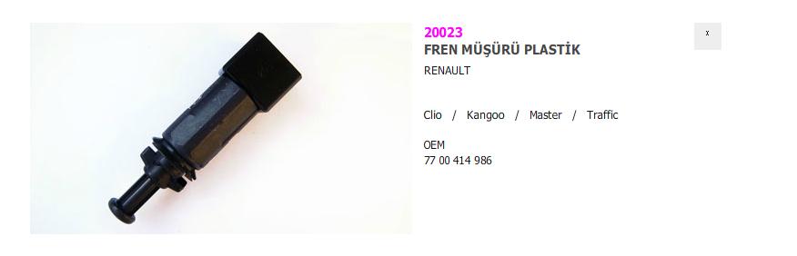 FREN%20MÜŞÜRÜ%2020023%20CLIO%20KANGO%20TRAFİK%20MASTER%20ESKİ%20MODEL%20(2%20FİŞLİ)%207700414986
