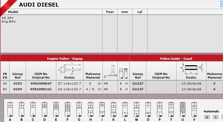 SİBOP%20GAYDI%20G1127%20A4%20A6%202.5%20TDI%2024V%20AFM%20IN%2012%20EX%2012