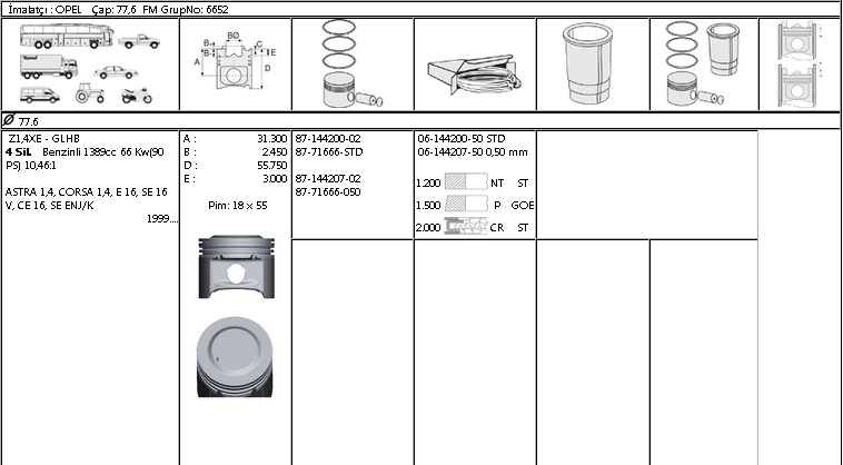 MOTOR%20SEGMANI%2061442005%20STD%20ASTRA%20CORSA%20Z1.4XE%201,2*1,5*2%2077,6MM