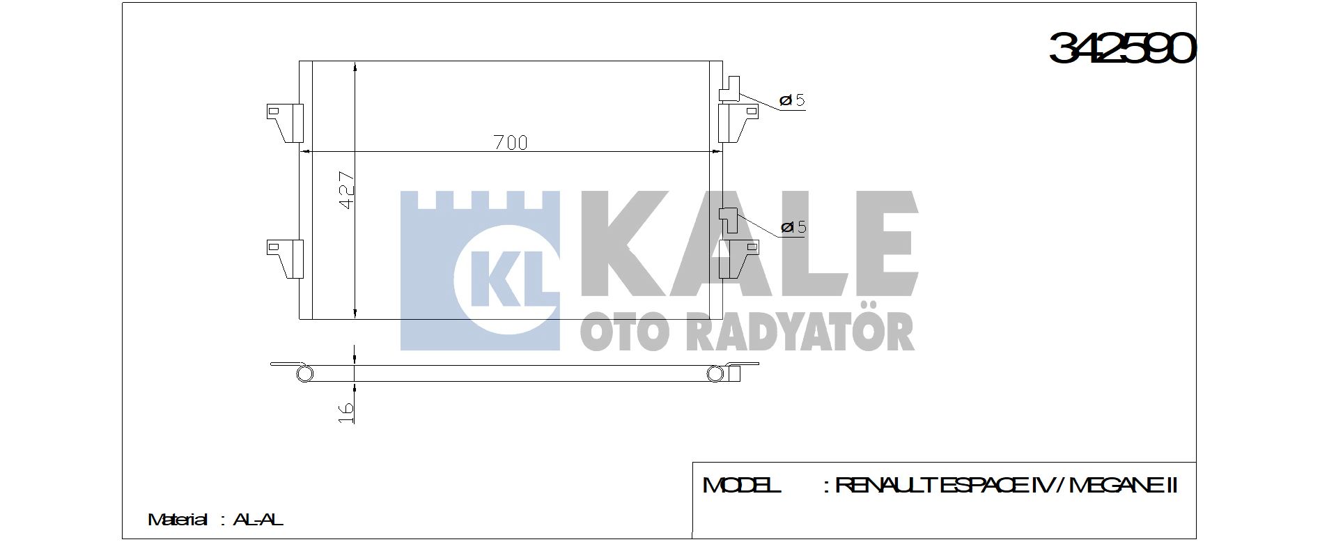 KLİMA%20RADYATÖRÜ%20342590%20ESPACE %20IV%20MEGANE%20II