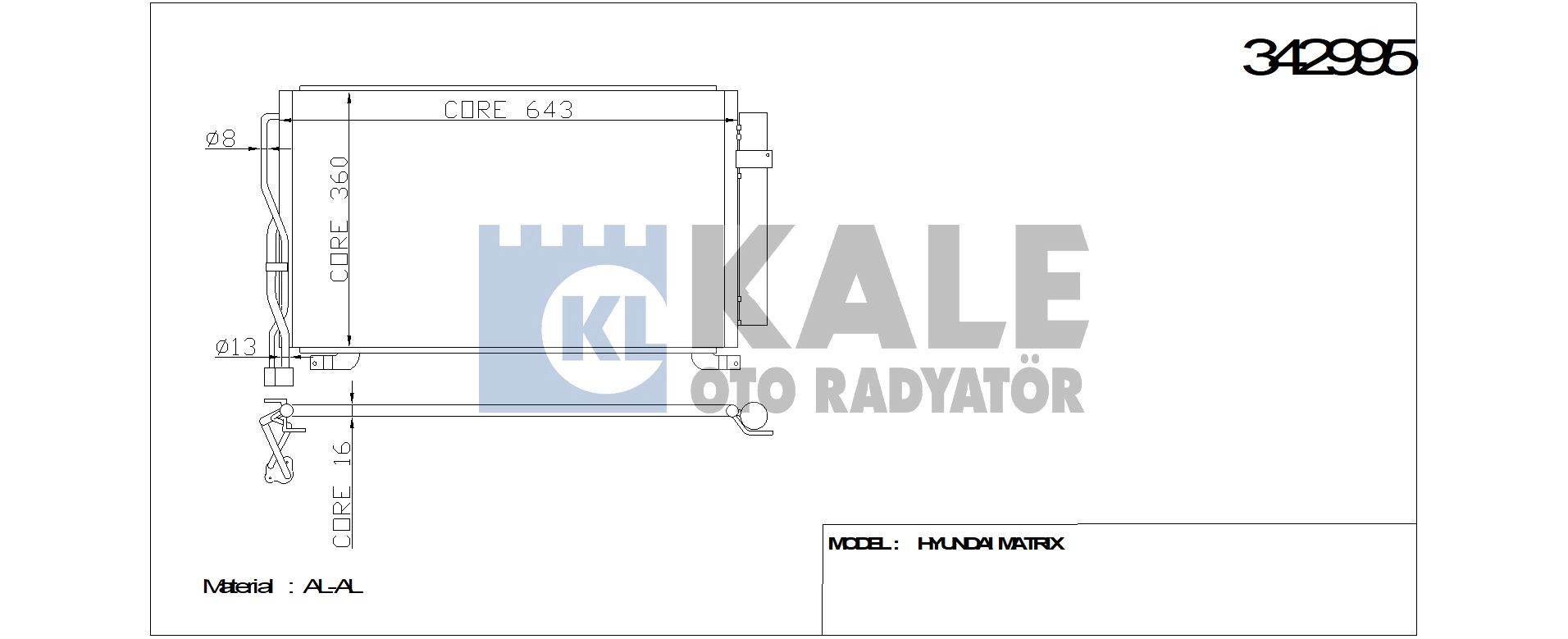 KLİMA%20RADYATÖRÜ%20342995%20MATRIX%201.5 CRDI VGT%2001-%20(KURUTUCU%20İLE)