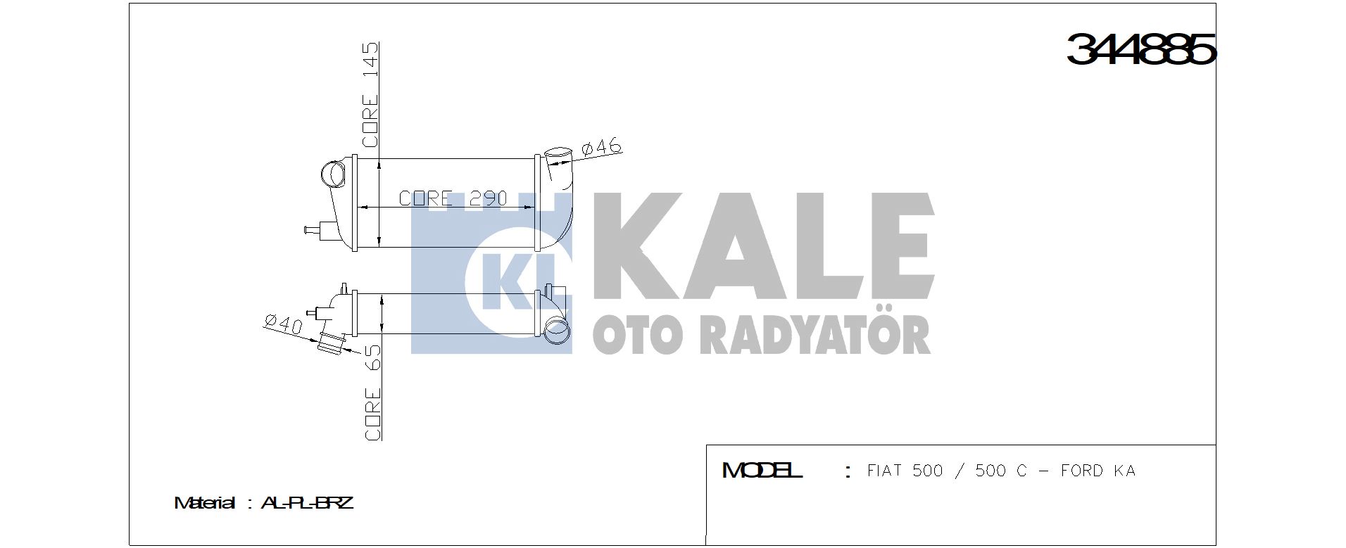 TURBO%20RADYATÖRÜ%20344885%20FIAT%20500%20FORD-KA%201.3%2007
