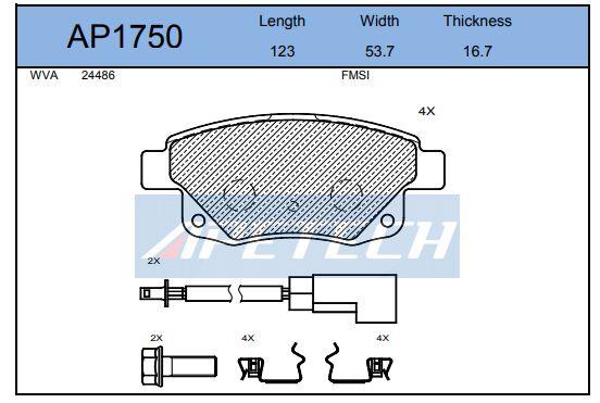 DİSK BALATA ARKA A031955 V347 CUSTOM (12-) 2.2-2.4 TDCI KABLOLU (ARKADAN ÇEKER)
