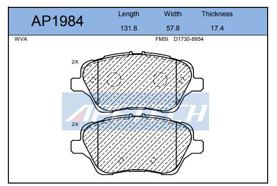 DİSK BALATA ÖN A032474 TRANSİT TOURNEO COURIER (14-) B-MAX FIESTA-VI (12-)