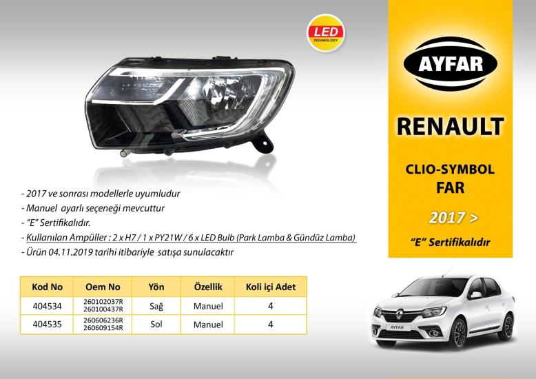 FAR SAĞ 404534 CLIO SYMBOL 17- MANUEL