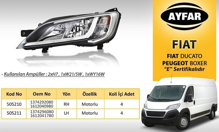 Fiat Ducato / Peugeot Boxer / Citroën Jumper (2014→) Far Sol (Motorlu)
