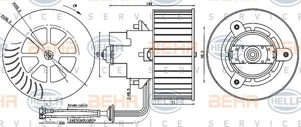 KALORİFER MOTORU 8EW009100261 OMEGA-B