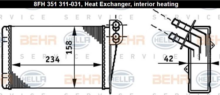 KALORİFER RADYATÖRÜ 8FH351311031 CLIO-II KANGO (98-) MAKO TİP