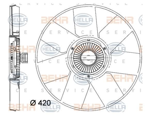 TERMİKLİ FAN MOTORU 8MV376758261 MASTER-III (10-) ÇİFT TEKER 8200660117