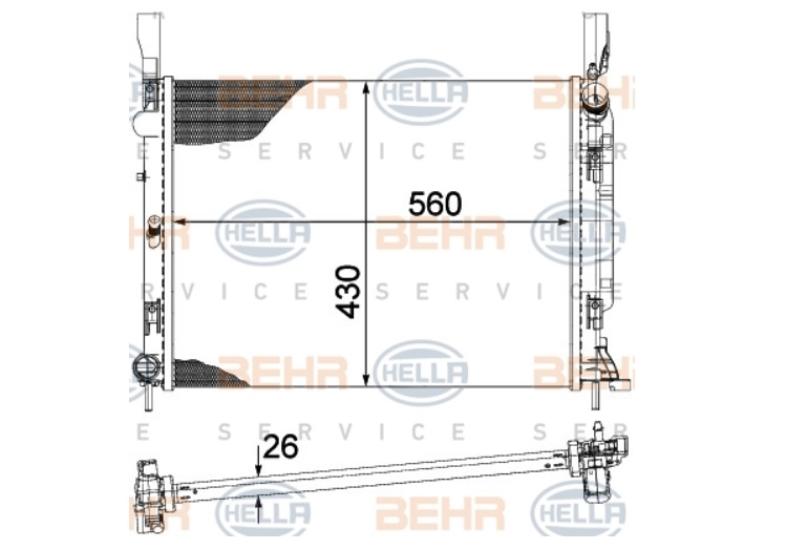 RADYATÖR 8MK376755501 KANGO 1.5 DCİ 80PS (KLİMALI MEKANİK)