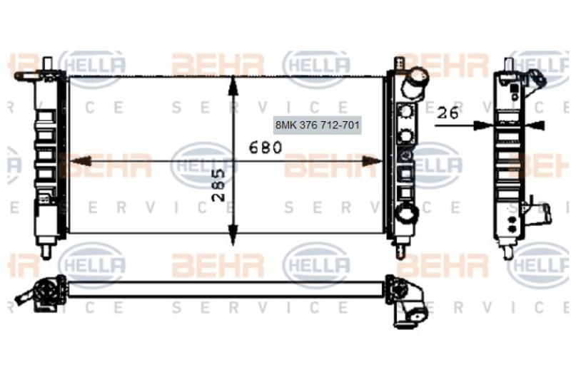 RADYATÖR 8MK376712701 CORSA-B 1.2-16V (X12XE)