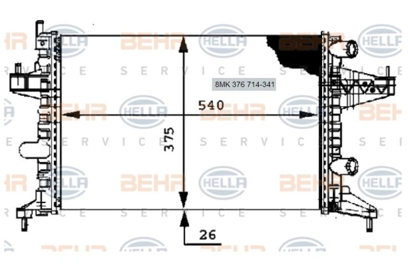 RADYATÖR 8MK376714341 CORSA-C 1.2 1.4-16V (X12XE)