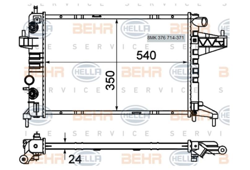RADYATÖR 8MK376714371 CORSA-C (Z14XEP) KLİMALI TWINPORT