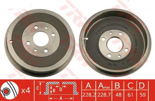 FREN KAMPANA ARKA 329213B ALBEA 1.2 1.4 DOBLO (4 BİJON)