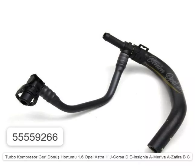 TURBO KOMPRESÖR GERİ DÖNÜŞ HORTUMU ASTRA H J 1.6 CORSA D E INSIGNIA MERIVA ZAFIR