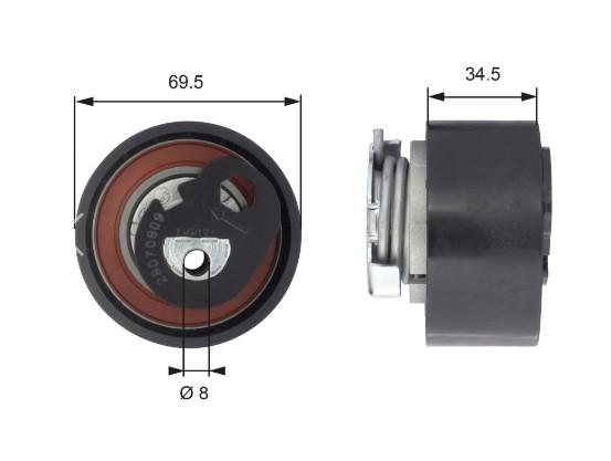 GATES-T43200 TRİGER RULMANI (69X34)