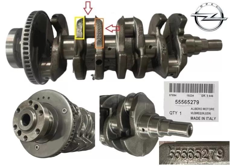 GM-55565279 Opel Astra J Corsa D Krank Mili