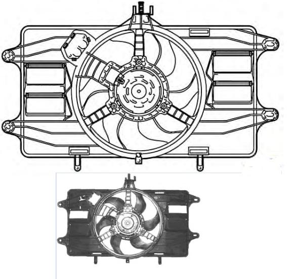 JDEUS-EV832300 Radyatör Fan Motoru Fiat Doblo 1.2 8V