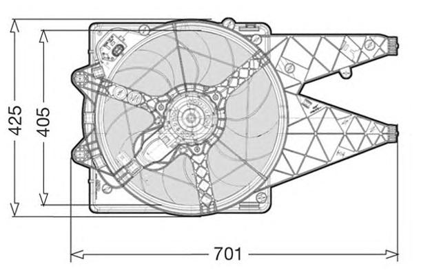 JDEUS-EV896000 Fan Motoru ve Davlumbaz Fiat Doblo