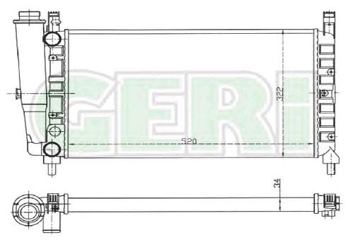 JDEUS-M-0110950 Motor Su Radyatörü Fiat Uno