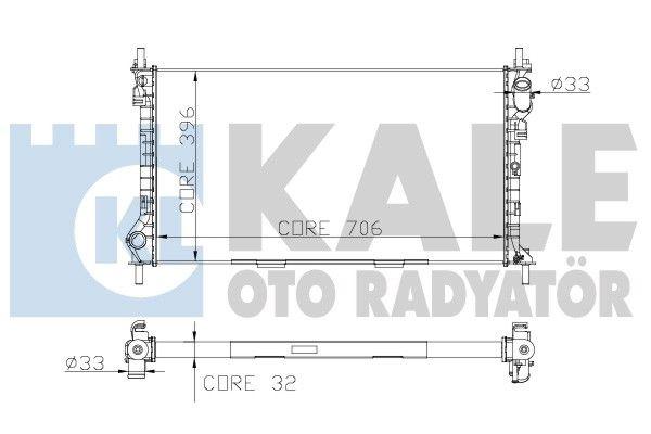 KALE-0224292AL Motor Su Radyatörü