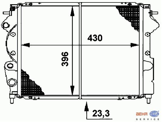 KALE-0533331PA Motor Su Radyatörü Renault Clio