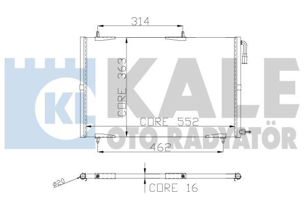 KALE-200ABC040 Klima Radyatörü Peugeot 206