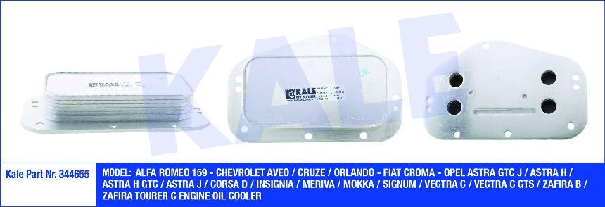 KALE-344655 Motor Yağ Soğutucusu Opel Astra J