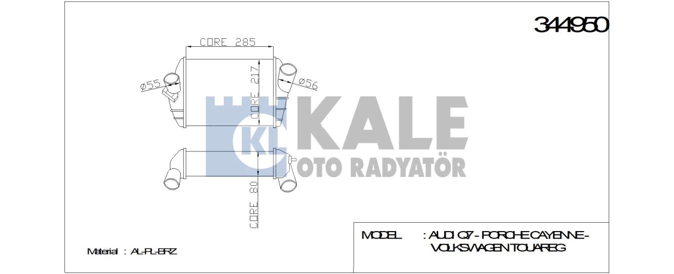 KALE-344950 Turbo Radyatörü Hyundai Accent Blue