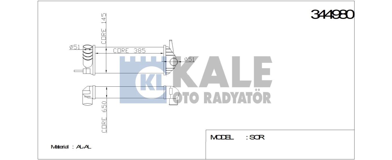 KALE-344980 Turbo Radyatörü Renault Kangoo III