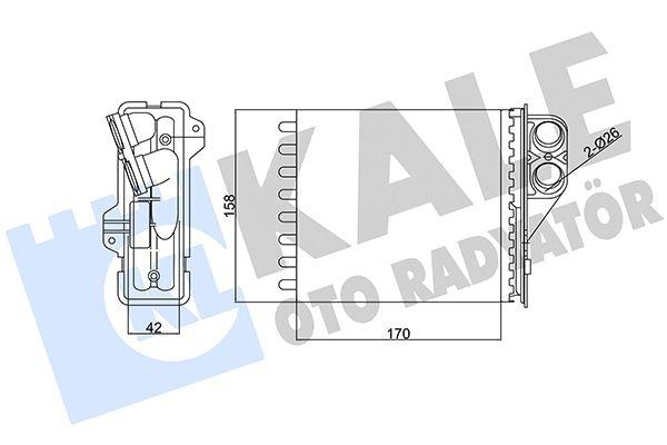 KALE-346415 Kalorifer Radyatörü Dacia Logan