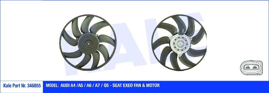 KALE-346855 Radyatör Fan Motoru Audi A4