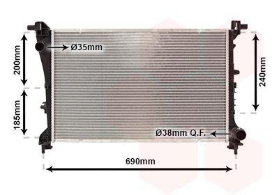 KALE-348440 Motor Su Radyatörü Fiat Egea