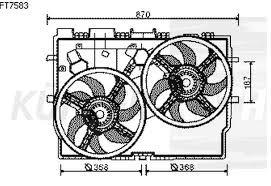 KALE-348490 Radyatör Fan Motoru Fiat Ducato III