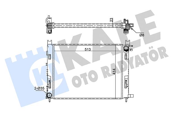 KALE-363120 Motor Su Radyatörü Renault Clio IV