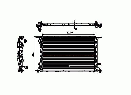 KALE-367700 Motor Su Radyatörü Audi A4