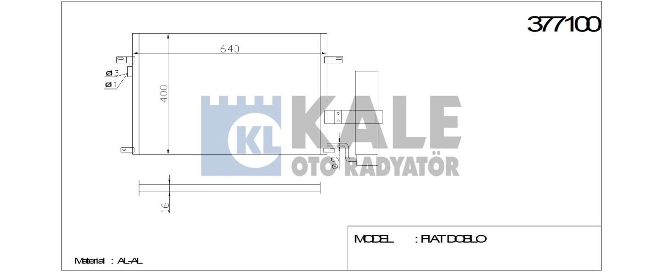 KALE-377100 Klima Radyatörü Chevrolet Lacetti
