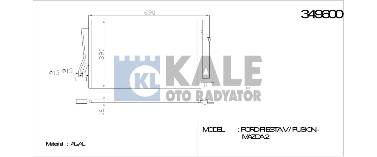 KALE-379600 Klima Radyatörü Kia Sportage