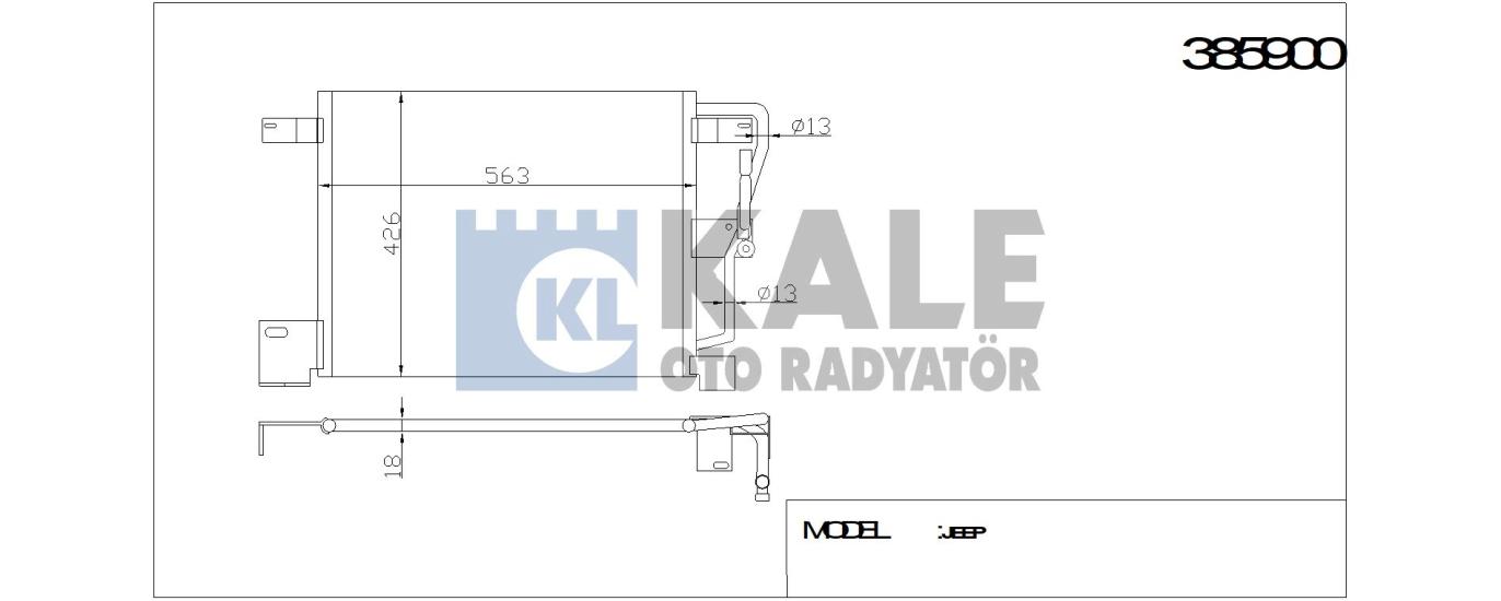 KALE-385900 Klima Radyatörü