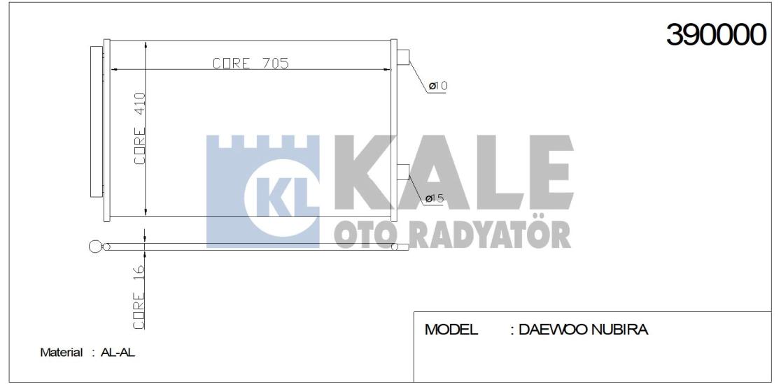 KALE-390000 Klima Radyatörü Toyota RAV4 III