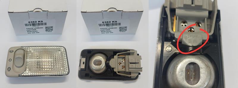 OEM-6362K9 Tavan Lambası Peugeot 206