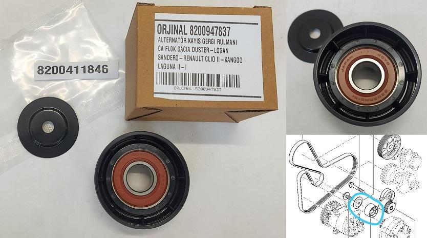 OEM-8200947837 Alternatör Gergi Rulmanı