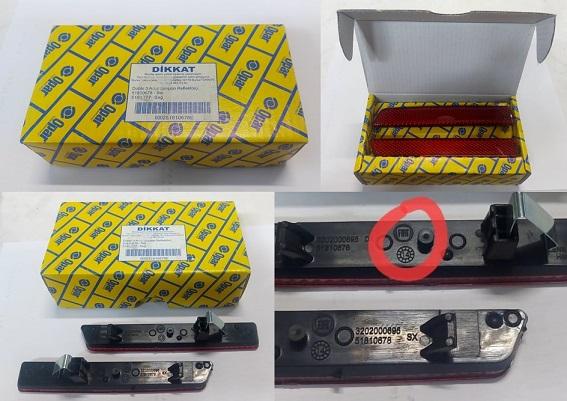 TAMPON REKLEKTÖRÜ TAKIM SAĞ + SOL 51810677 DOBLO-III 10-