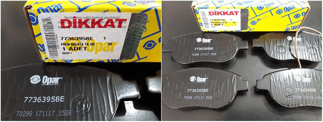 OPAR-77363958E Ön Fren Balatası Fiat Doblo