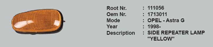 ROOT-111056 Çamurluk Sinyali Opel Astra G