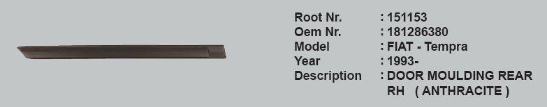 ROOT-151153 Sağ Arka Kapı Çıtası Fiat Tempra